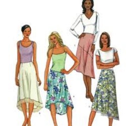 3858 EZ CONTOUR SHAPED HEM SKIRT LENGTHS PATTERN 12-16
